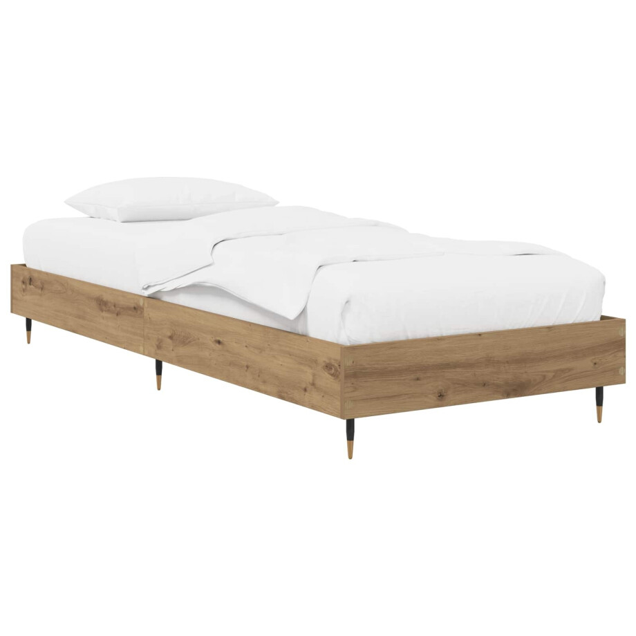 vidaXL Bedframe Artisanaal eiken 80 x 200 cm Bewerkt hout vidaXL Bedframe Artisanaal eiken 80 x 200 cm Bewerkt hout afbeelding 1