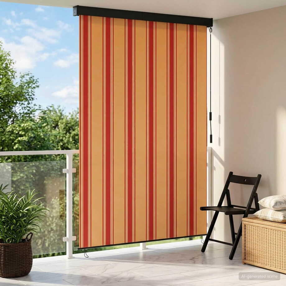 vidaXL Rolgordijn Multikleur 100 x 250 cm Stof en Aluminium afbeelding 1