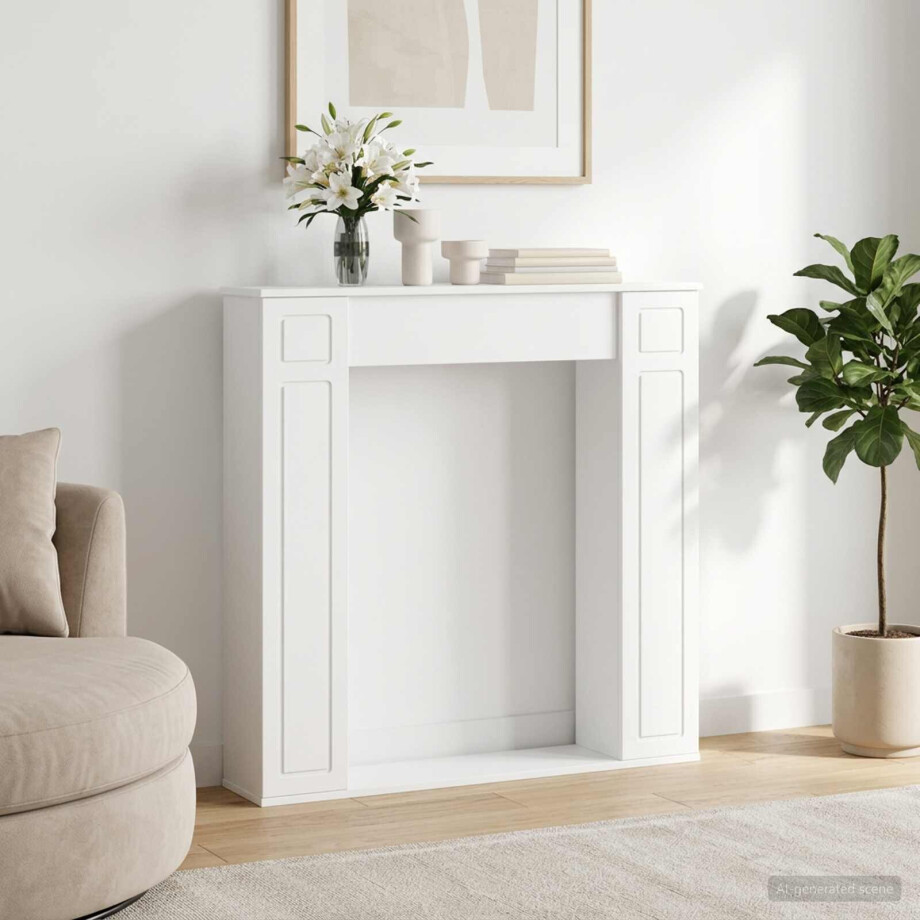 vidaXL Haardomlijsting Wit 100 x 20 x 100 cm Bewerkt hout vidaXL Haardomlijsting Wit 100 x 20 x 100 cm Bewerkt hout afbeelding 1
