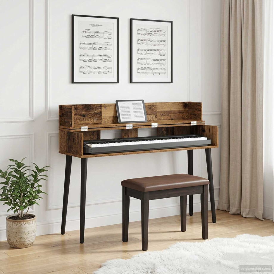 vidaXL studiobureau Oud hout 130 x 40 x 19,5 cm Bewerkt hout vidaXL studiobureau Oud hout 130 x 40 x 19,5 cm Bewerkt hout afbeelding 1