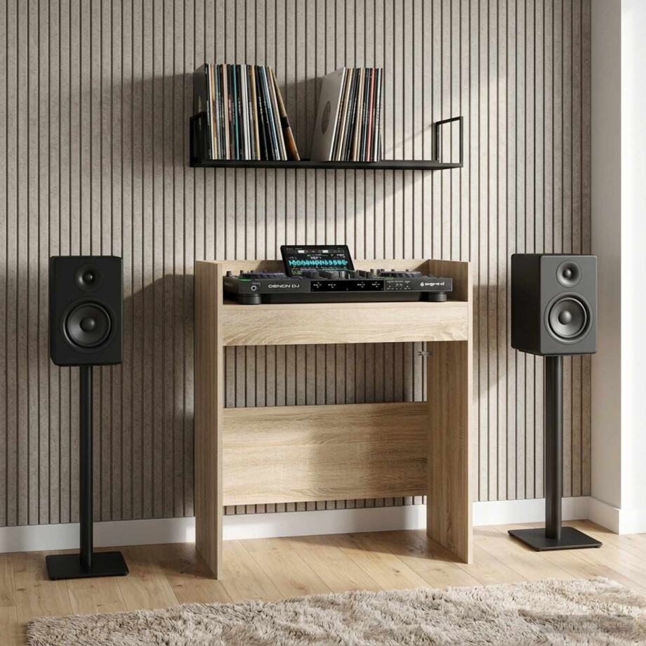 vidaXL DJ Tafel Sonoma Eiken 102 x 45 x 102 cm Bewerkt hout vidaXL DJ Tafel Sonoma Eiken 102 x 45 x 102 cm Bewerkt hout afbeelding 1