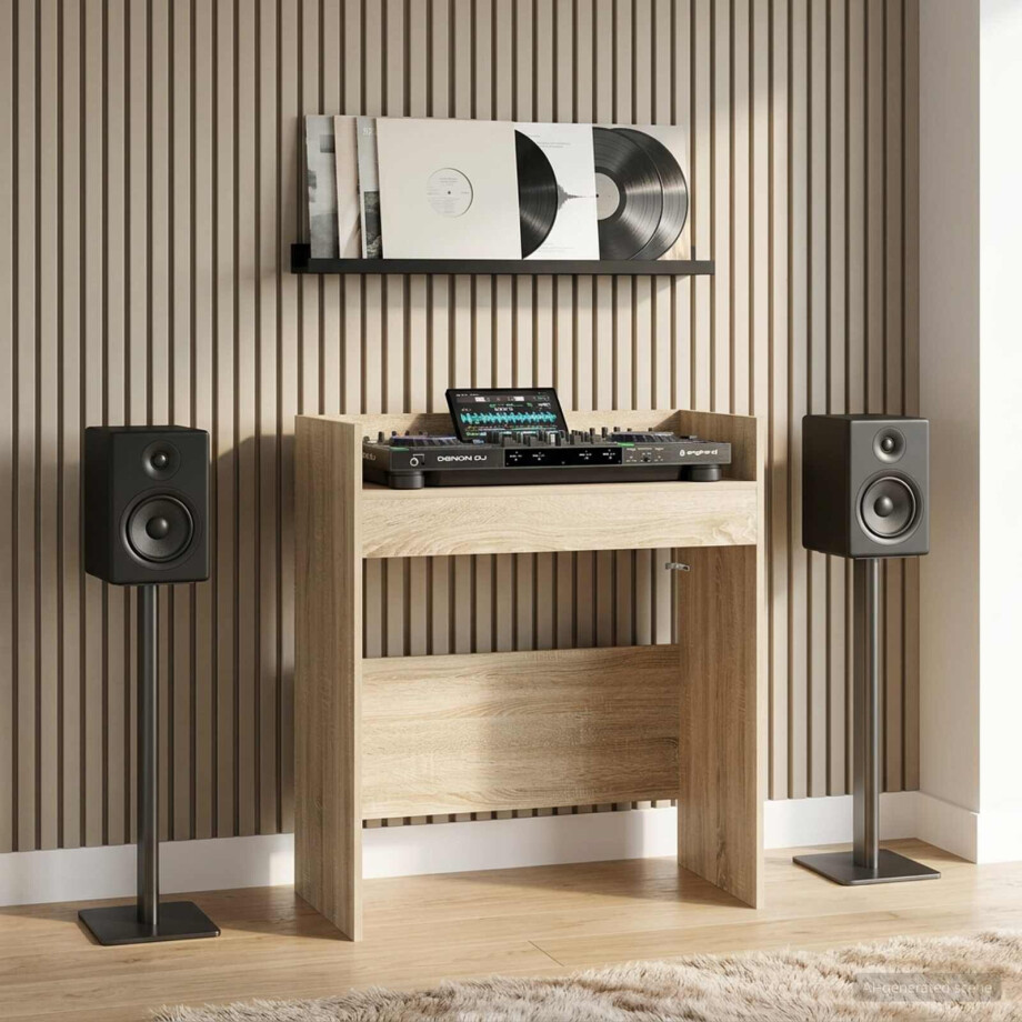 vidaXL DJ Tafel Sonoma Eiken 62 x 45 x 102 cm Bewerkt hout vidaXL DJ Tafel Sonoma Eiken 62 x 45 x 102 cm Bewerkt hout afbeelding 1