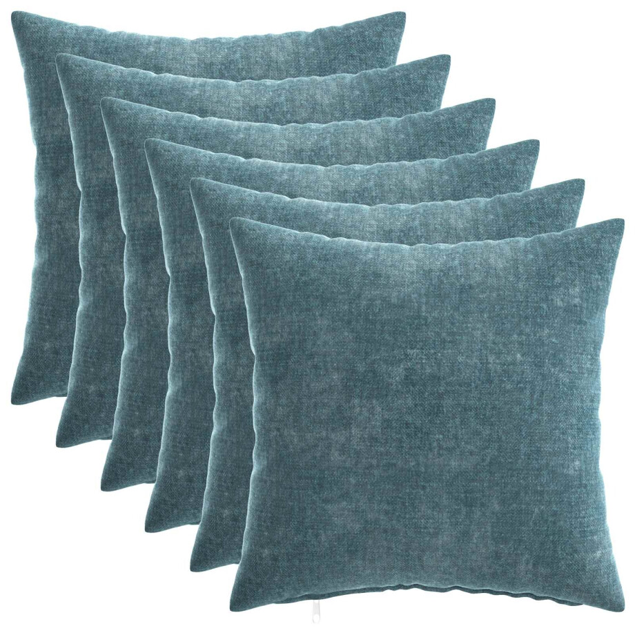 vidaXL Kussensloop 6 pcs HEERLEN Blauw 30 x 30 cm Chenille Stof vidaXL Kussensloop 6 pcs HEERLEN Blauw 30 x 30 cm Chenille Stof afbeelding 1
