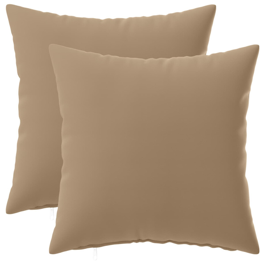 vidaXL Kussensloop 2 st HEERLEN Taupe 30 x 30 cm Polyester vidaXL Kussensloop 2 st HEERLEN Taupe 30 x 30 cm Polyester afbeelding 1