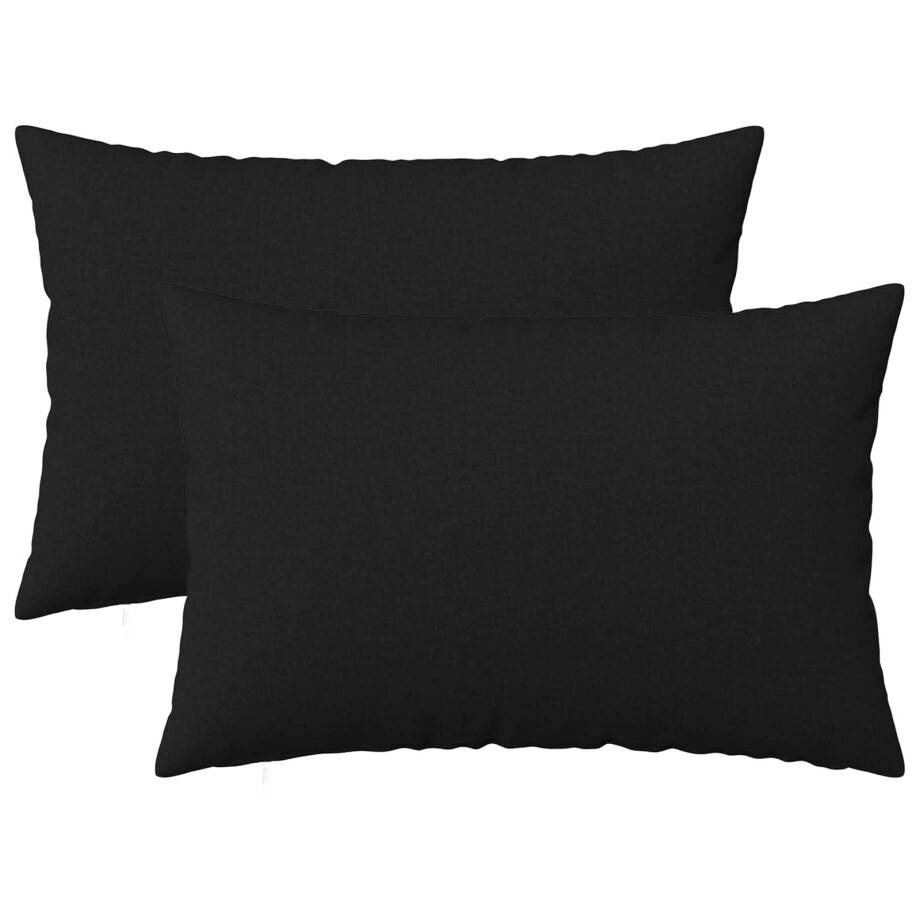 vidaXL Kussensloop 2 pcs HEERLEN Zwart 30 x 50 cm vidaXL Kussensloop 2 pcs HEERLEN Zwart 30 x 50 cm afbeelding 1