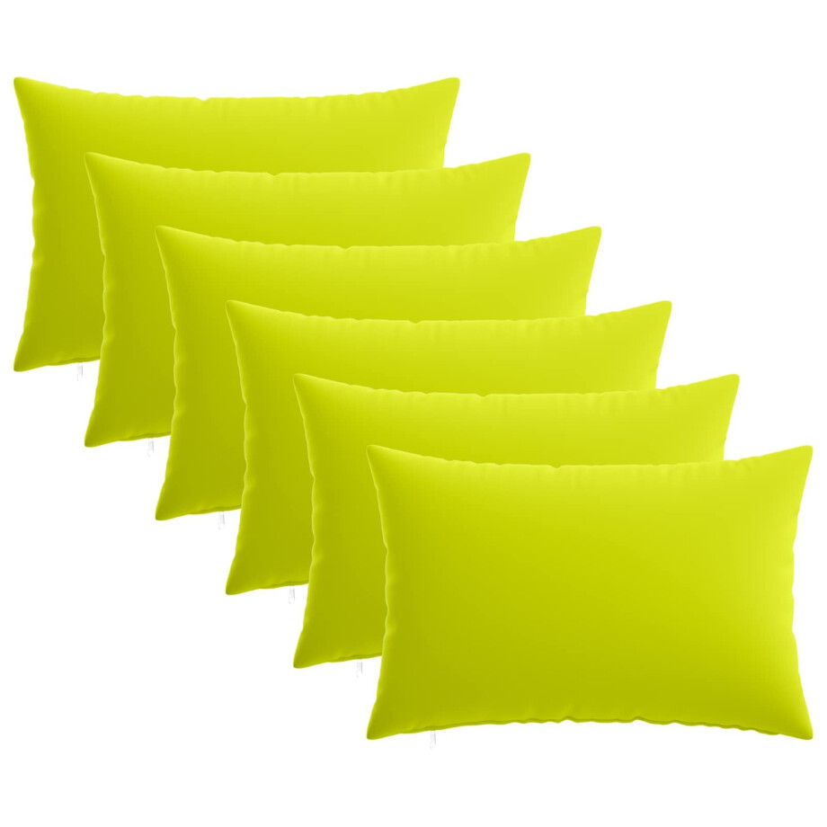 vidaXL Kussensloop 6 pcs HEERLEN Helder groen 30 x 50 cm Polyester vidaXL Kussensloop 6 pcs HEERLEN Helder groen 30 x 50 cm Polyester afbeelding 1