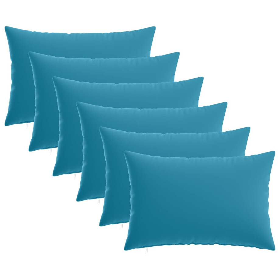 vidaXL Kussensloop 6 pcs HEERLEN Lichtblauw 30 x 50 cm Polyester vidaXL Kussensloop 6 pcs HEERLEN Lichtblauw 30 x 50 cm Polyester afbeelding 1