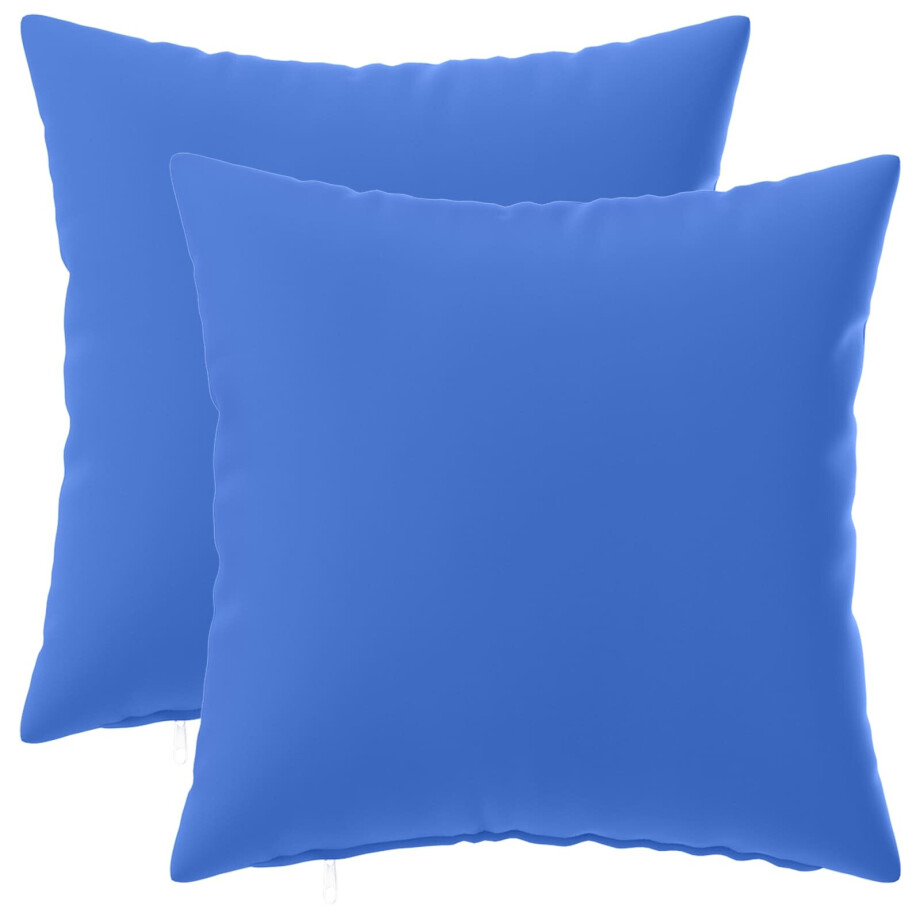 vidaXL Kussensloop 2 pcs HEERLEN Koninklijk Blauw 40 x 40 cm Polyester afbeelding 1
