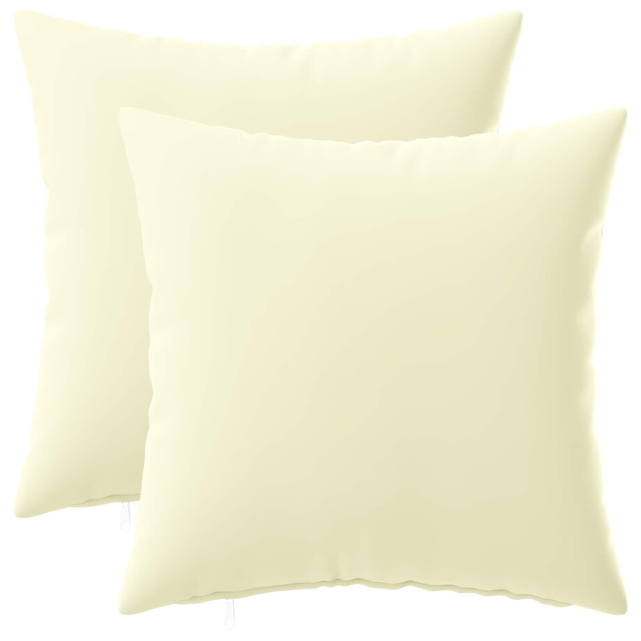 vidaXL Kussensloop 2 pcs HEERLEN Crèmekleurig 40 x 40 cm Polyester vidaXL Kussensloop 2 pcs HEERLEN Crèmekleurig 40 x 40 cm Polyester afbeelding 1