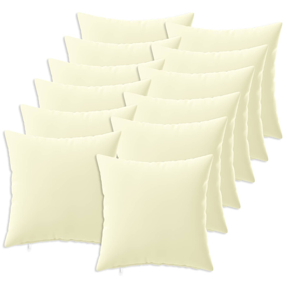 vidaXL Kussensloop 12 pcs HEERLEN Crèmekleurig 40 x 40 cm Polyester vidaXL Kussensloop 12 pcs HEERLEN Crèmekleurig 40 x 40 cm Polyester afbeelding 1