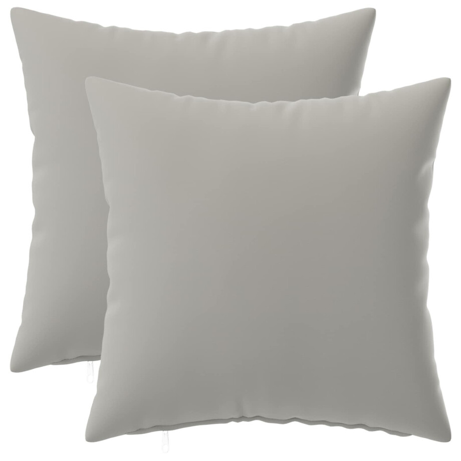 vidaXL Kussensloop 2 pcs HEERLEN Grijs 40 x 40 cm Polyester afbeelding 1