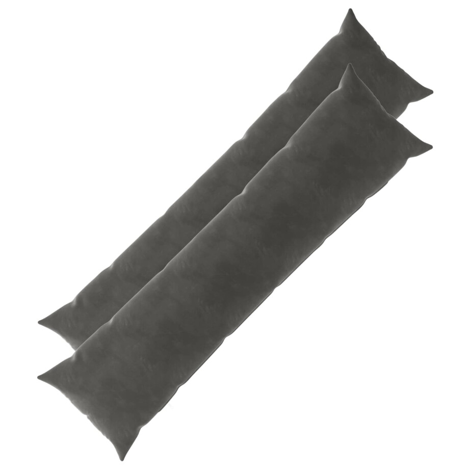 vidaXL Kussensloop 2 pcs HEERLEN Donkergrijs 40 x 145 cm Fluweel vidaXL Kussensloop 2 pcs HEERLEN Donkergrijs 40 x 145 cm Fluweel afbeelding 1