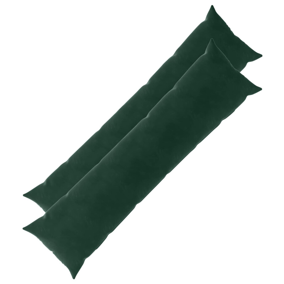 vidaXL Kussensloop 2 pcs HEERLEN Donkergroen 40 x 145 cm Fluweel vidaXL Kussensloop 2 pcs HEERLEN Donkergroen 40 x 145 cm Fluweel afbeelding 1
