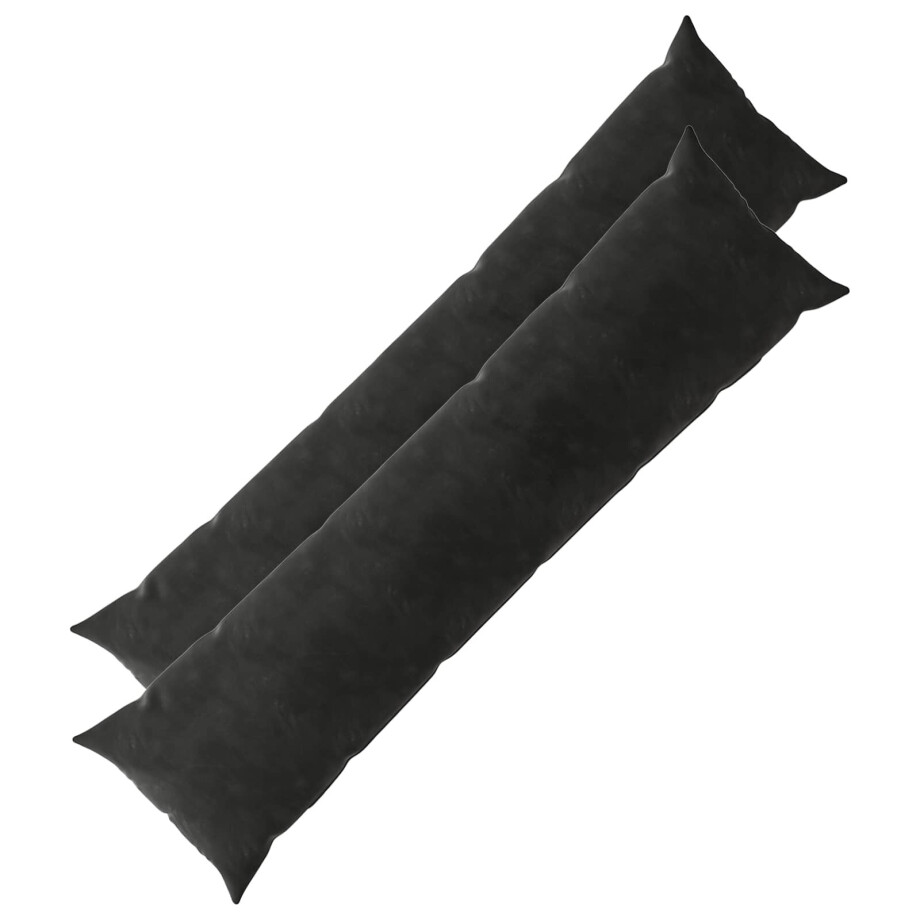 vidaXL Kussensloop 2 pcs HEERLEN Zwart 40 x 145 cm Fluweel vidaXL Kussensloop 2 pcs HEERLEN Zwart 40 x 145 cm Fluweel afbeelding 1