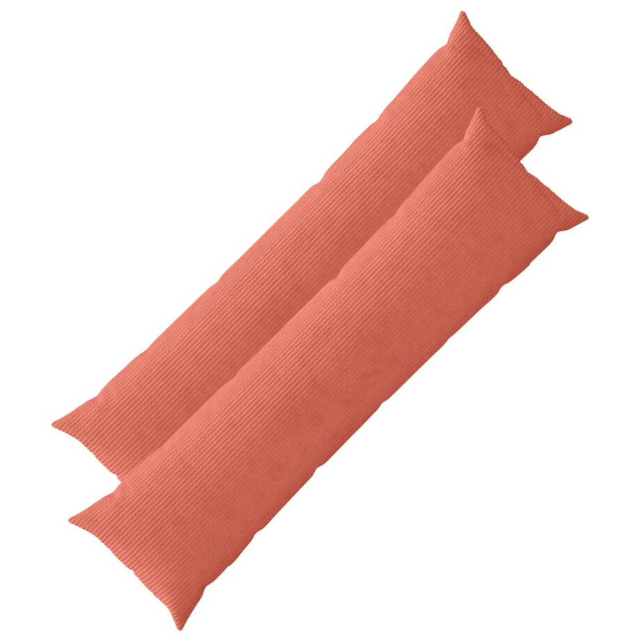 vidaXL Kussensloop 2 pcs HEERLEN Rood-oranje 40 x 145 cm corduroy vidaXL Kussensloop 2 pcs HEERLEN Rood-oranje 40 x 145 cm corduroy afbeelding 1