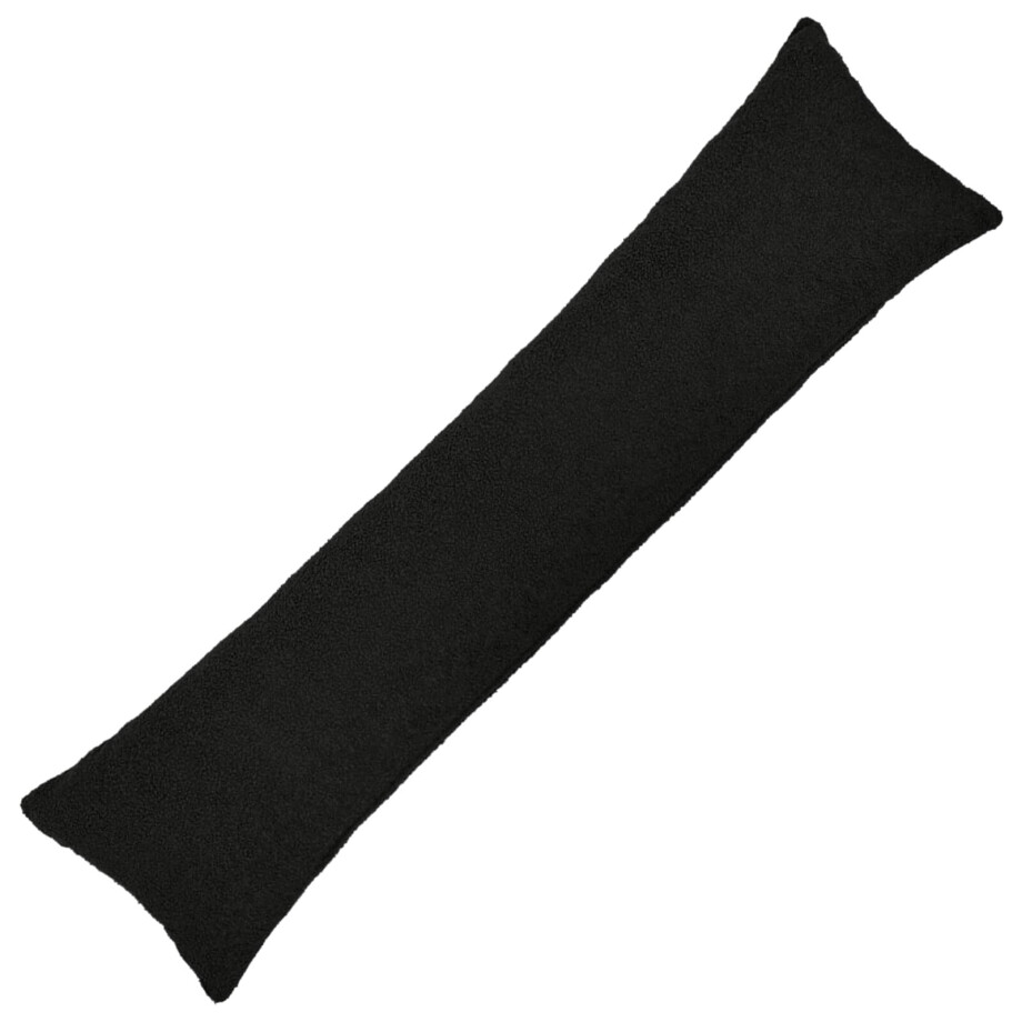 vidaXL Kussensloop HEERLEN Zwart 40 x 145 cm Bouclé afbeelding 1
