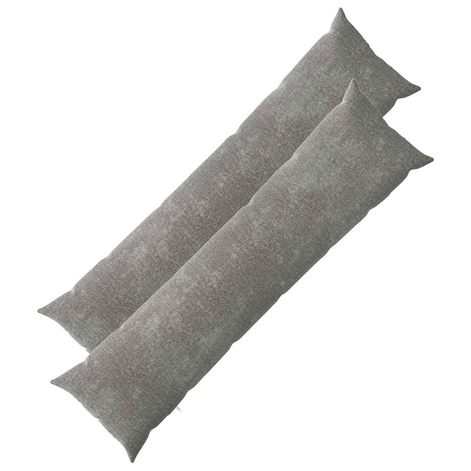 vidaXL Kussensloop 2 pcs HEERLEN Donkergrijs 40 x 145 cm Chenille Stof vidaXL Kussensloop 2 pcs HEERLEN Donkergrijs 40 x 145 cm Chenille Stof afbeelding 1