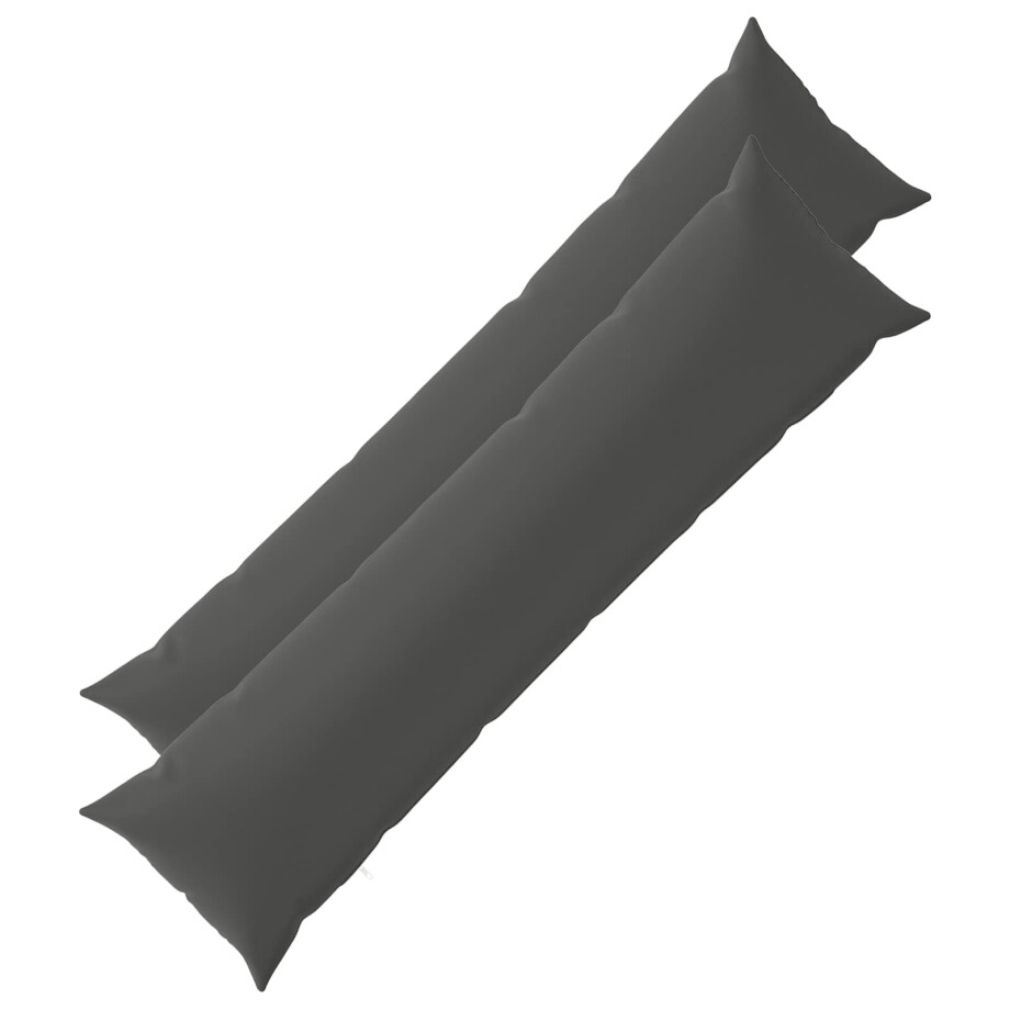 vidaXL Kussensloop 2 pcs HEERLEN Antraciet 40 x 145 cm Polyester vidaXL Kussensloop 2 pcs HEERLEN Antraciet 40 x 145 cm Polyester afbeelding 1