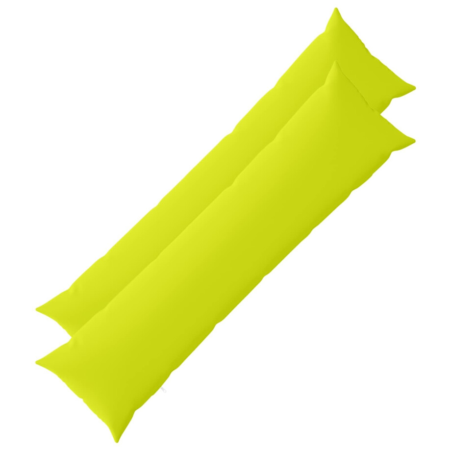 vidaXL Kussensloop 2 pcs HEERLEN Helder groen 40 x 145 cm Polyester afbeelding 1