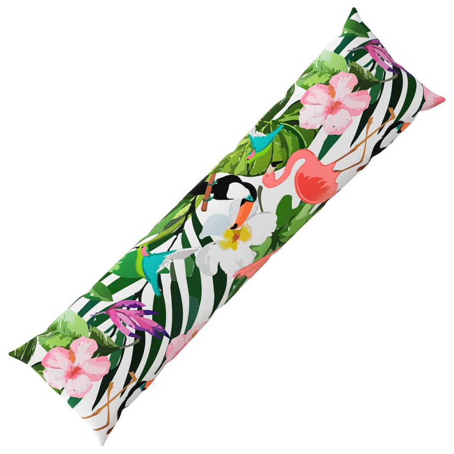 vidaXL Kussensloop HEERLEN Zwart 40 x 145 cm Polyester afbeelding 1