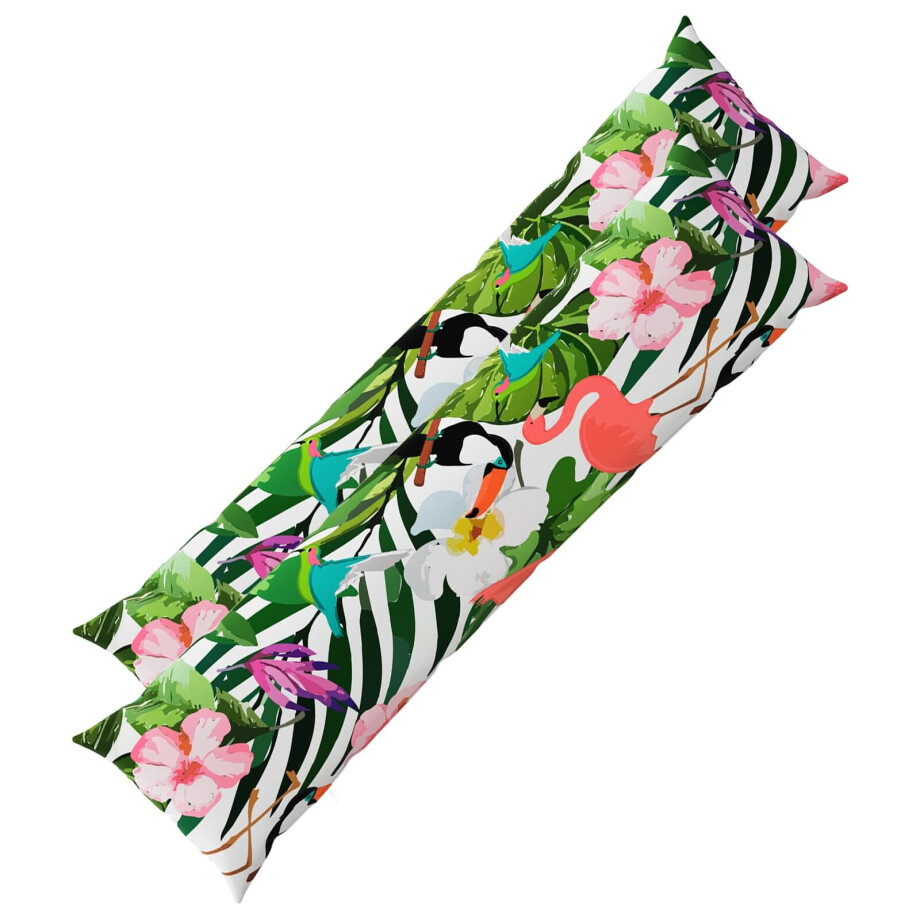 vidaXL Kussensloop 2 pcs HEERLEN Zwart 40 x 145 cm Polyester vidaXL Kussensloop 2 pcs HEERLEN Zwart 40 x 145 cm Polyester afbeelding 1
