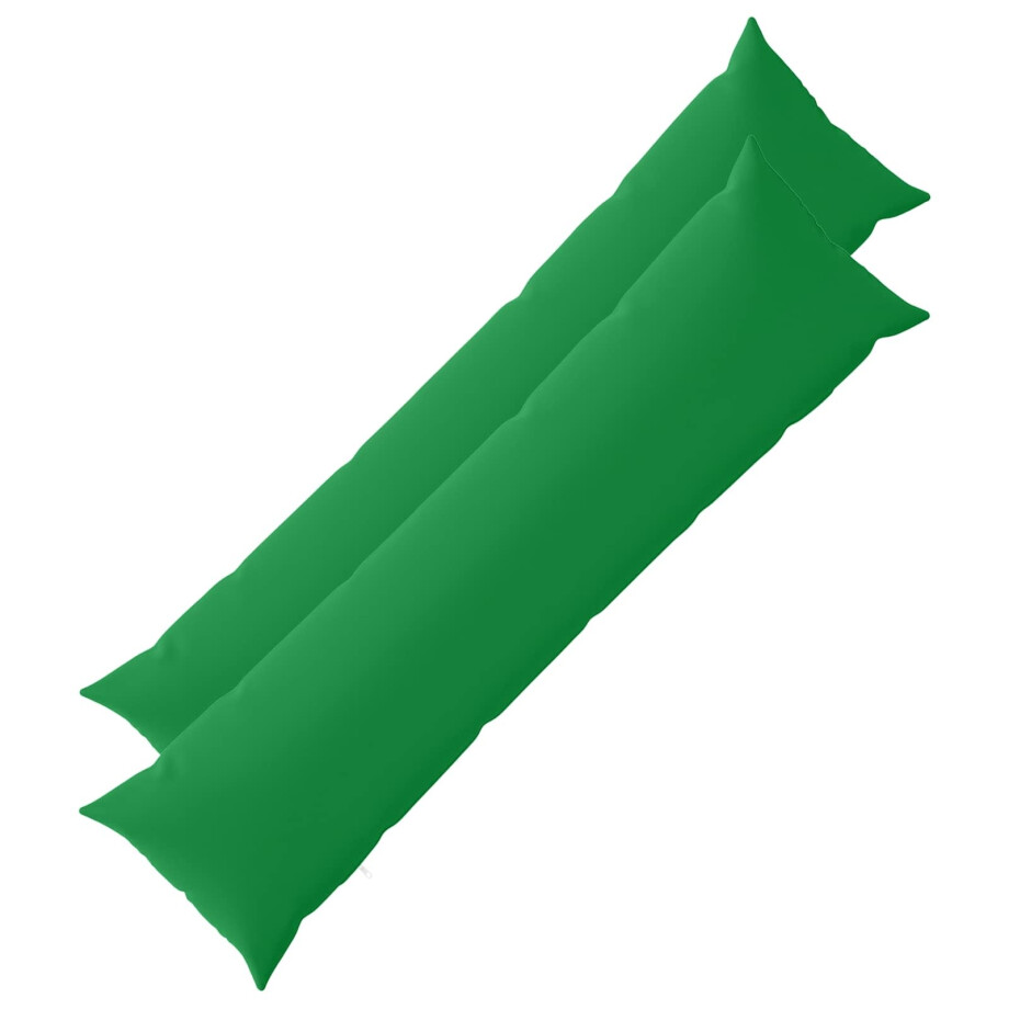 vidaXL Kussensloop 2 pcs HEERLEN Groen 40 x 145 cm Polyester afbeelding 1