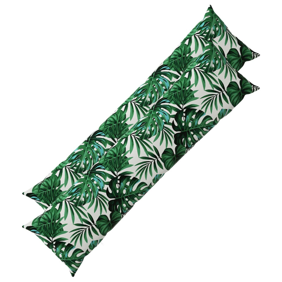 vidaXL Kussensloop 2 pcs HEERLEN Bladpatroon 40 x 145 cm Polyester afbeelding 1