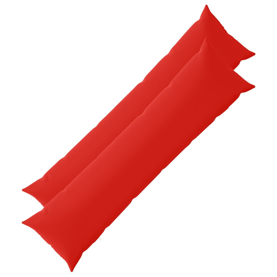 vidaXL Kussensloop 2 pcs HEERLEN Rood 40 x 145 cm Polyester afbeelding 1