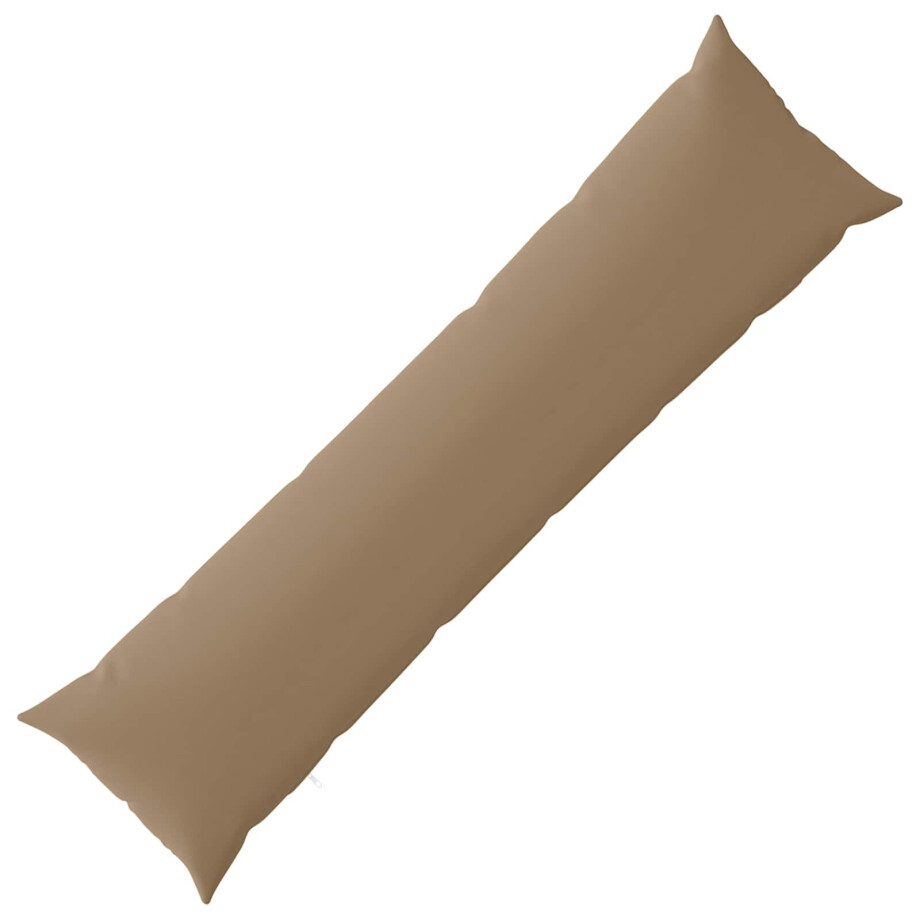 vidaXL Kussensloop HEERLEN Taupe 40 x 145 cm Polyester afbeelding 1