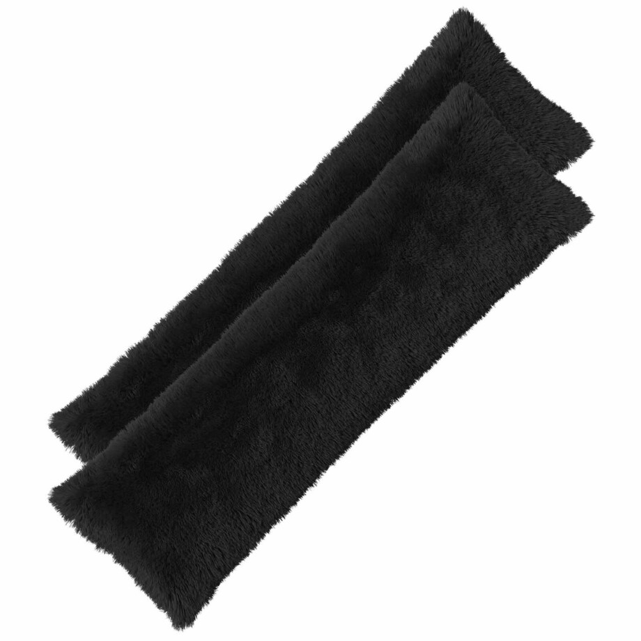 vidaXL Kussensloop 2 pcs HEERLEN Zwart 40 x 145 cm PV Fleece vidaXL Kussensloop 2 pcs HEERLEN Zwart 40 x 145 cm PV Fleece afbeelding 1