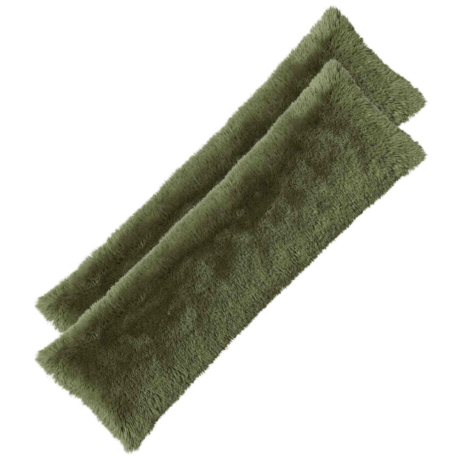 vidaXL Kussensloop 2 pcs HEERLEN Groen 40 x 145 cm PV Fleece vidaXL Kussensloop 2 pcs HEERLEN Groen 40 x 145 cm PV Fleece afbeelding 1