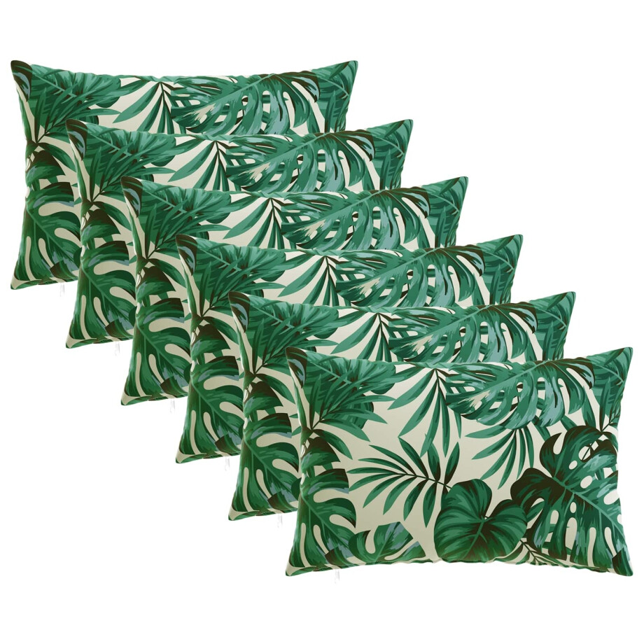 vidaXL Kussensloop 6 pcs HEERLEN Bladpatroon 40 x 60 cm Polyester vidaXL Kussensloop 6 pcs HEERLEN Bladpatroon 40 x 60 cm Polyester afbeelding 1