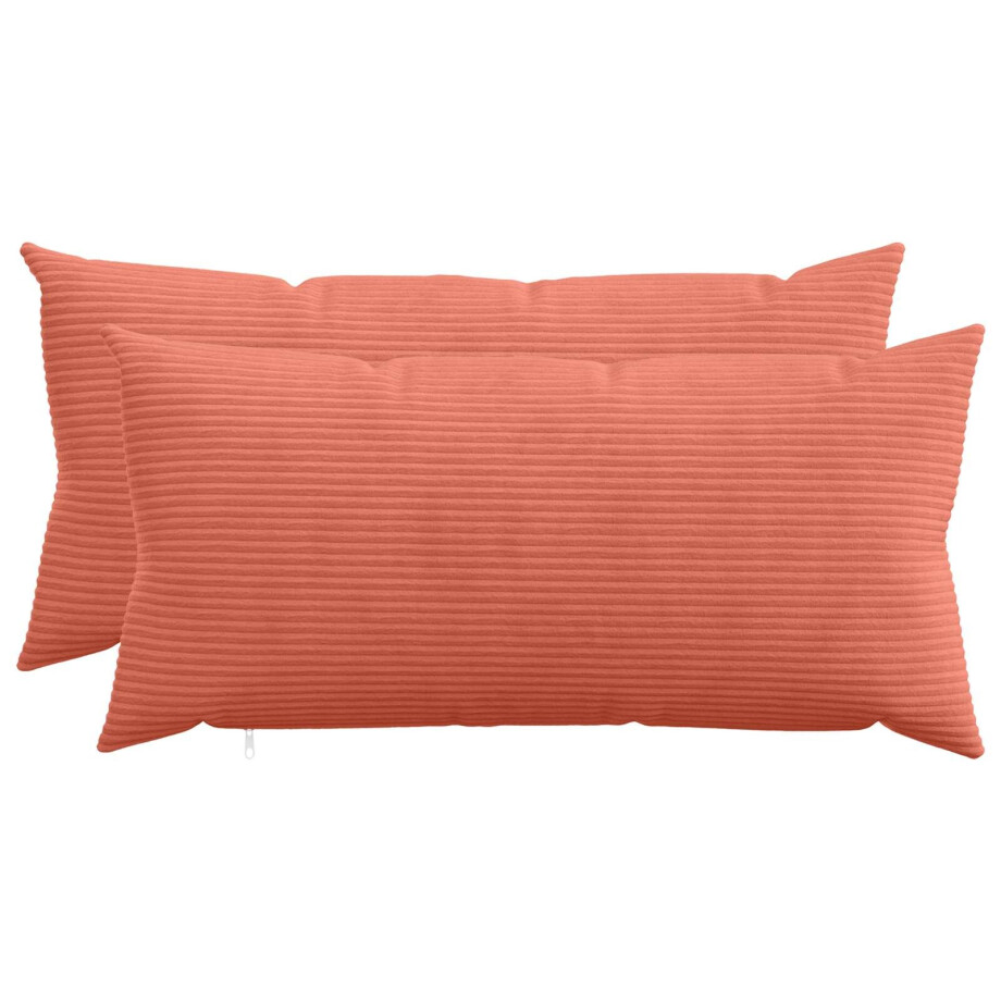 vidaXL Kussensloop 2 pcs HEERLEN Rood-oranje 40 x 70 cm corduroy vidaXL Kussensloop 2 pcs HEERLEN Rood-oranje 40 x 70 cm corduroy afbeelding 1