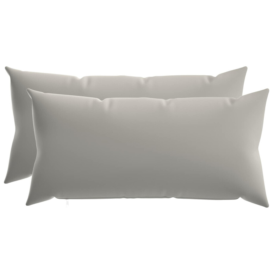 vidaXL Kussensloop 2 pcs HEERLEN Grijs 40 x 70 cm Polyester vidaXL Kussensloop 2 pcs HEERLEN Grijs 40 x 70 cm Polyester afbeelding 1