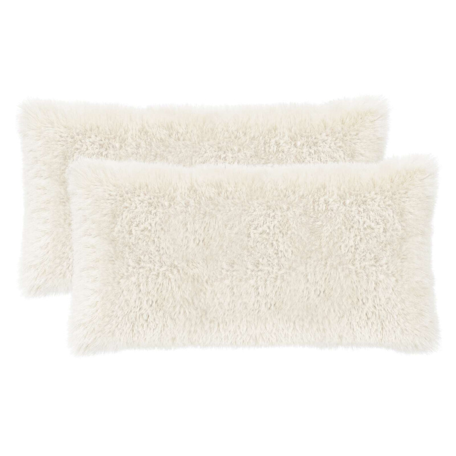 vidaXL Kussensloop 2 pcs HEERLEN Wit 40 x 70 cm PV Fleece vidaXL Kussensloop 2 pcs HEERLEN Wit 40 x 70 cm PV Fleece afbeelding 1