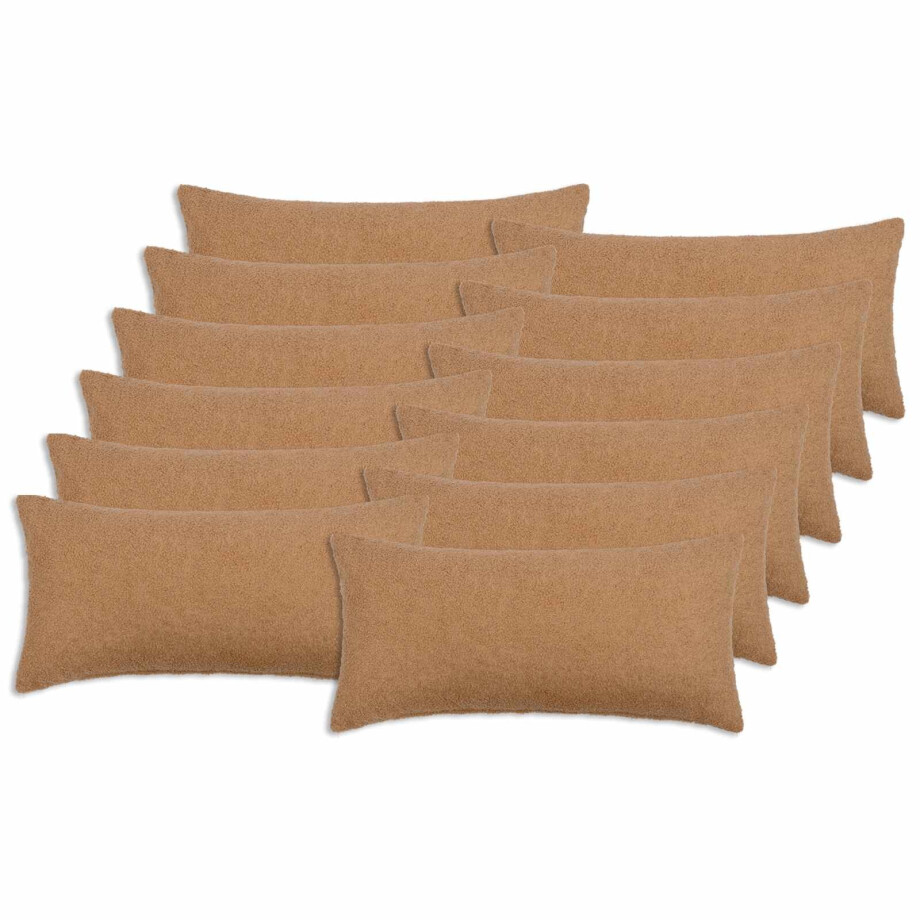 vidaXL Kussensloop 12 pcs HEERLEN Beige 40 x 80 cm Bouclé vidaXL Kussensloop 12 pcs HEERLEN Beige 40 x 80 cm Bouclé afbeelding 1