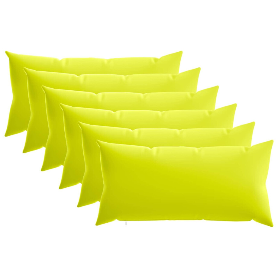 vidaXL Kussensloop 6 pcs HEERLEN Helder groen 40 x 80 cm Polyester vidaXL Kussensloop 6 pcs HEERLEN Helder groen 40 x 80 cm Polyester afbeelding 1