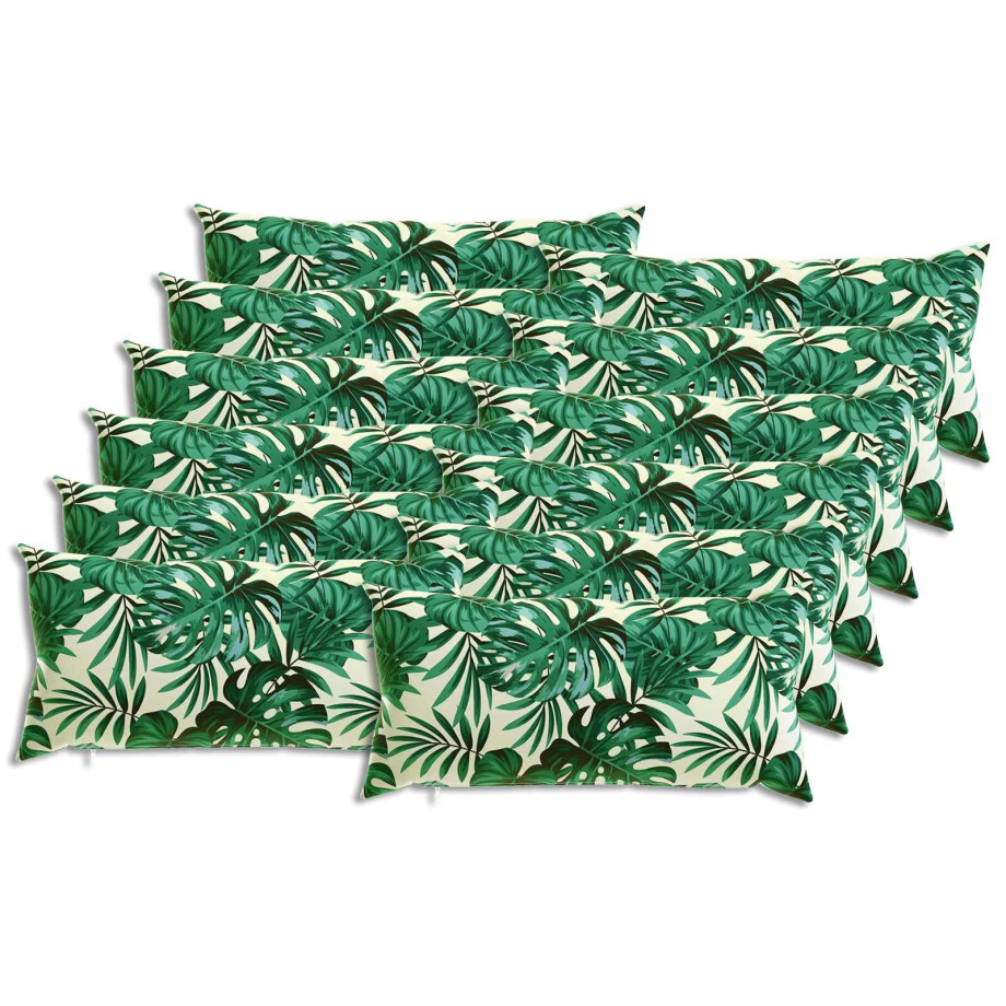 vidaXL Kussensloop 12 pcs HEERLEN Bladpatroon 40 x 80 cm Polyester vidaXL Kussensloop 12 pcs HEERLEN Bladpatroon 40 x 80 cm Polyester afbeelding 1