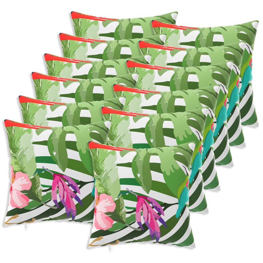 vidaXL Kussensloop 12 pcs HEERLEN Zwart 45 x 45 cm Polyester vidaXL Kussensloop 12 pcs HEERLEN Zwart 45 x 45 cm Polyester afbeelding 1