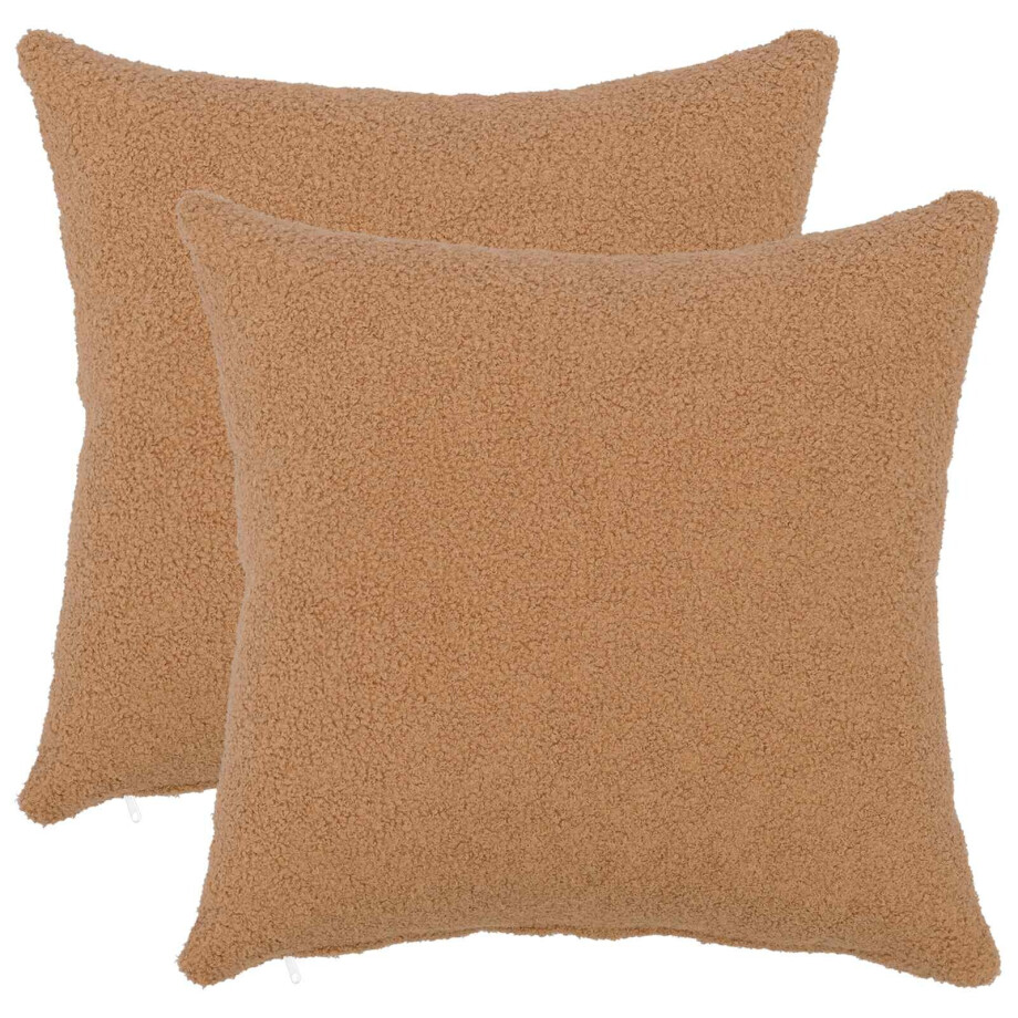 vidaXL Kussensloop 2 pcs HEERLEN Beige 50 x 50 cm Bouclé vidaXL Kussensloop 2 pcs HEERLEN Beige 50 x 50 cm Bouclé afbeelding 1