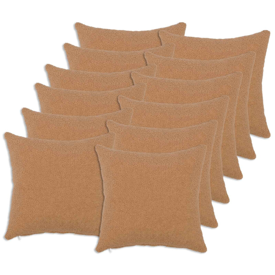 vidaXL Kussensloop 12 pcs HEERLEN Beige 50 x 50 cm Bouclé vidaXL Kussensloop 12 pcs HEERLEN Beige 50 x 50 cm Bouclé afbeelding 1