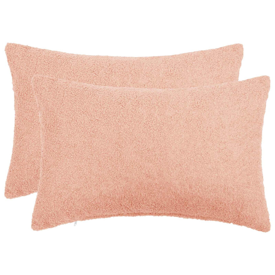 vidaXL Kussensloop 2 pcs HEERLEN Roze 50 x 70 cm Bouclé vidaXL Kussensloop 2 pcs HEERLEN Roze 50 x 70 cm Bouclé afbeelding 1