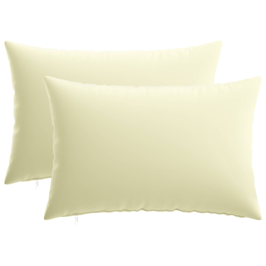 vidaXL Kussensloop 2 pcs HEERLEN Crèmekleurig 50 x 75 cm Polyester vidaXL Kussensloop 2 pcs HEERLEN Crèmekleurig 50 x 75 cm Polyester afbeelding 1