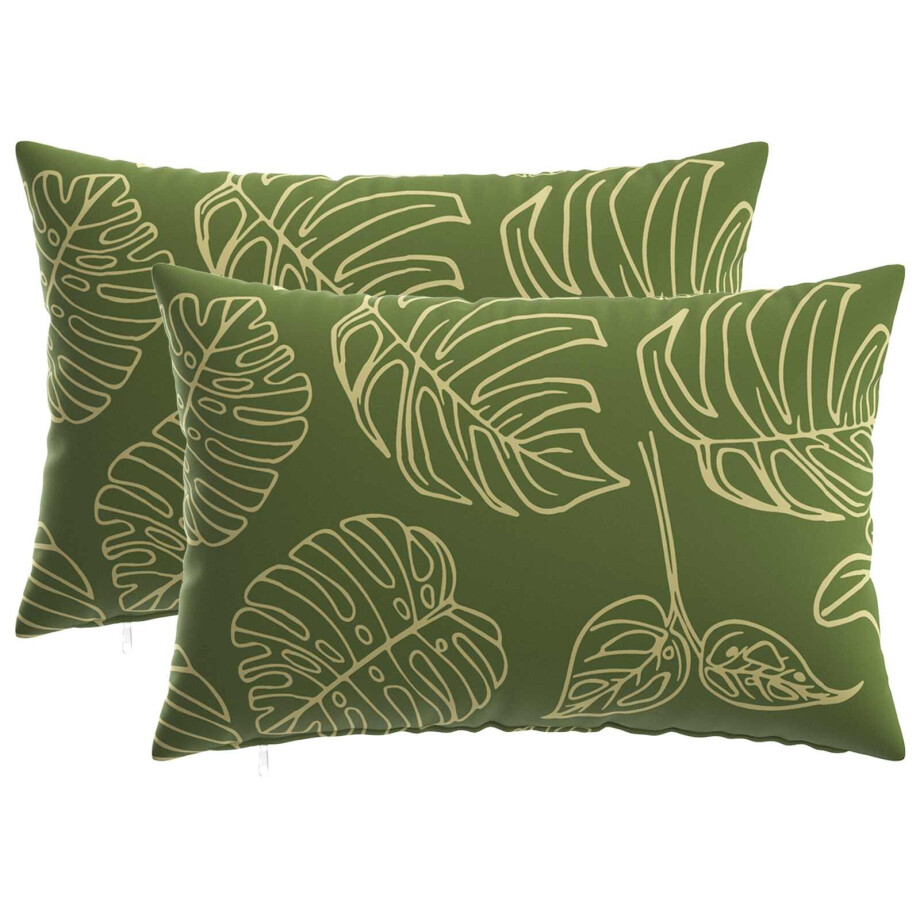 vidaXL Kussensloop 2 pcs HEERLEN Bladontwerp 50 x 75 cm Polyester vidaXL Kussensloop 2 pcs HEERLEN Bladontwerp 50 x 75 cm Polyester afbeelding 1