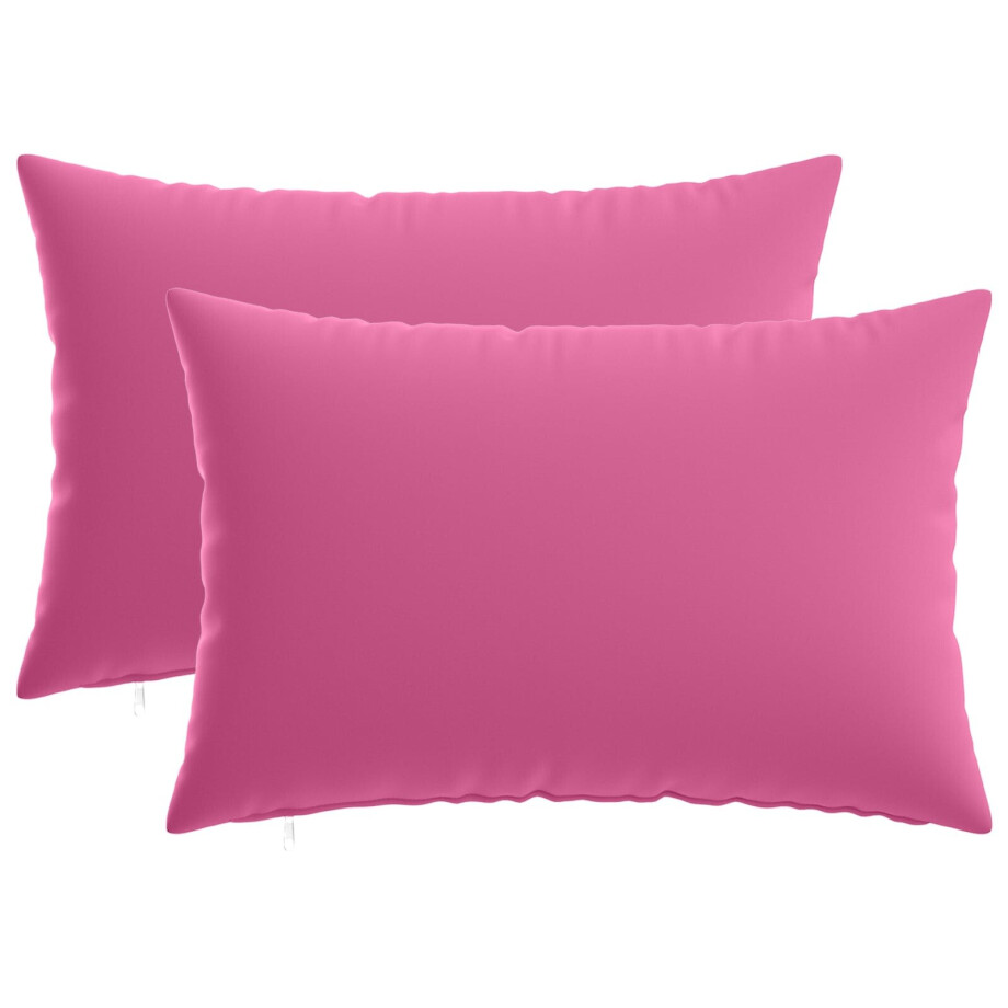 vidaXL Kussensloop 2 pcs HEERLEN Roze 50 x 75 cm Polyester vidaXL Kussensloop 2 pcs HEERLEN Roze 50 x 75 cm Polyester afbeelding 1