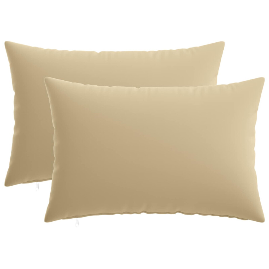 vidaXL Kussensloop 2 pcs HEERLEN Beige 50 x 80 cm Polyester vidaXL Kussensloop 2 pcs HEERLEN Beige 50 x 80 cm Polyester afbeelding 1