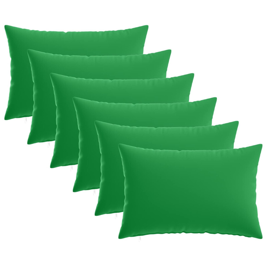 vidaXL Kussensloop 6 pcs HEERLEN Groen 50 x 80 cm Polyester vidaXL Kussensloop 6 pcs HEERLEN Groen 50 x 80 cm Polyester afbeelding 1