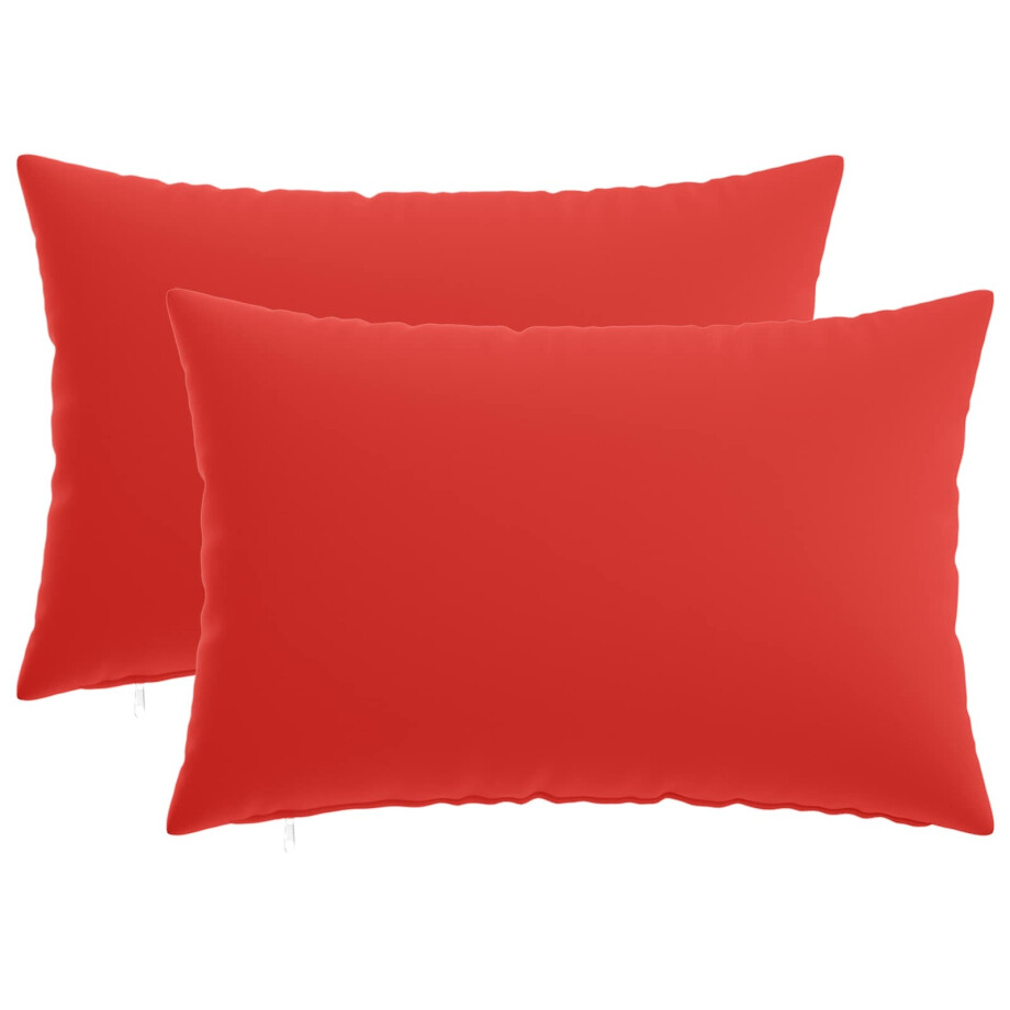 vidaXL Kussensloop 2 pcs HEERLEN Rood 50 x 80 cm Polyester vidaXL Kussensloop 2 pcs HEERLEN Rood 50 x 80 cm Polyester afbeelding 1