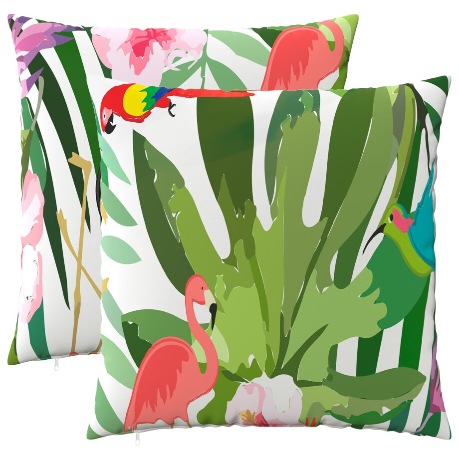 vidaXL Kussensloop 2 pcs HEERLEN Meerkleurig 60 x 60 cm Polyester vidaXL Kussensloop 2 pcs HEERLEN Meerkleurig 60 x 60 cm Polyester afbeelding 1