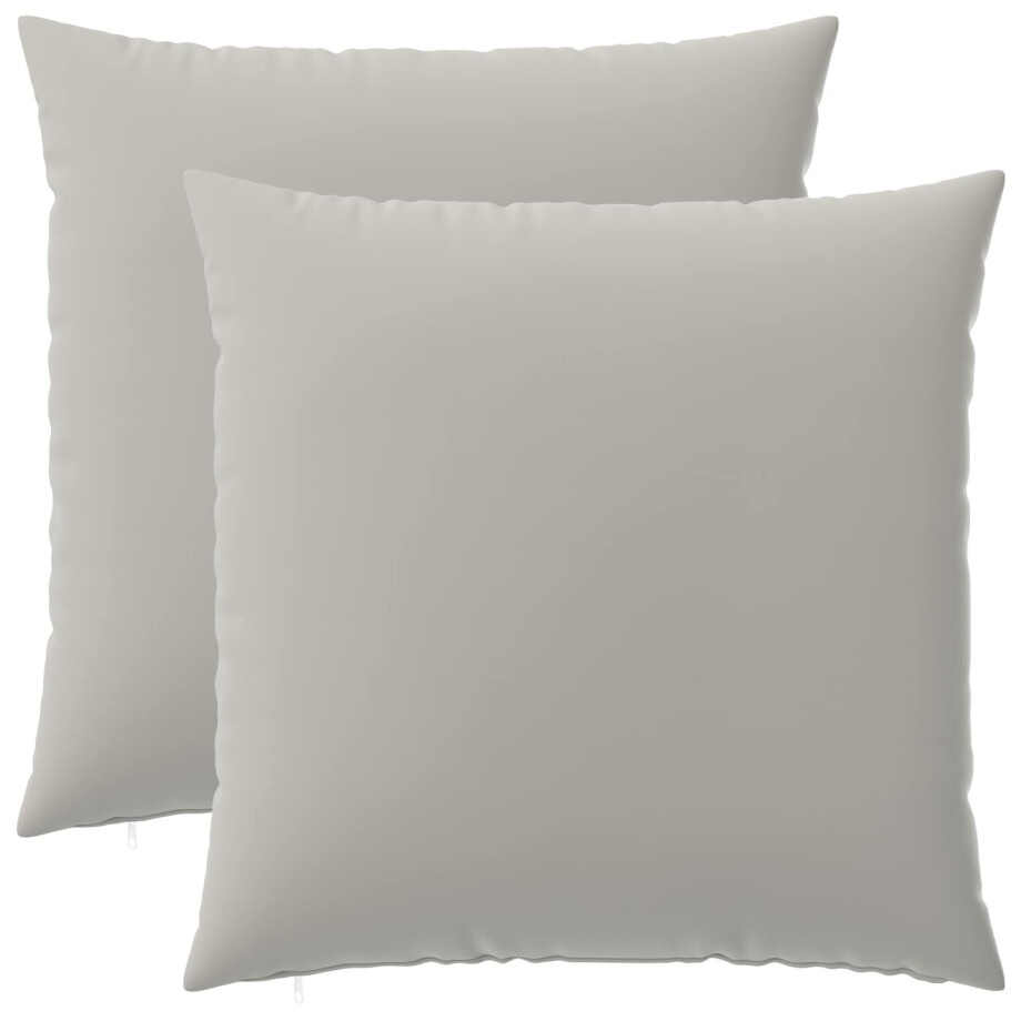 vidaXL Kussensloop 2 pcs HEERLEN Grijs 60 x 60 cm Polyester afbeelding 1